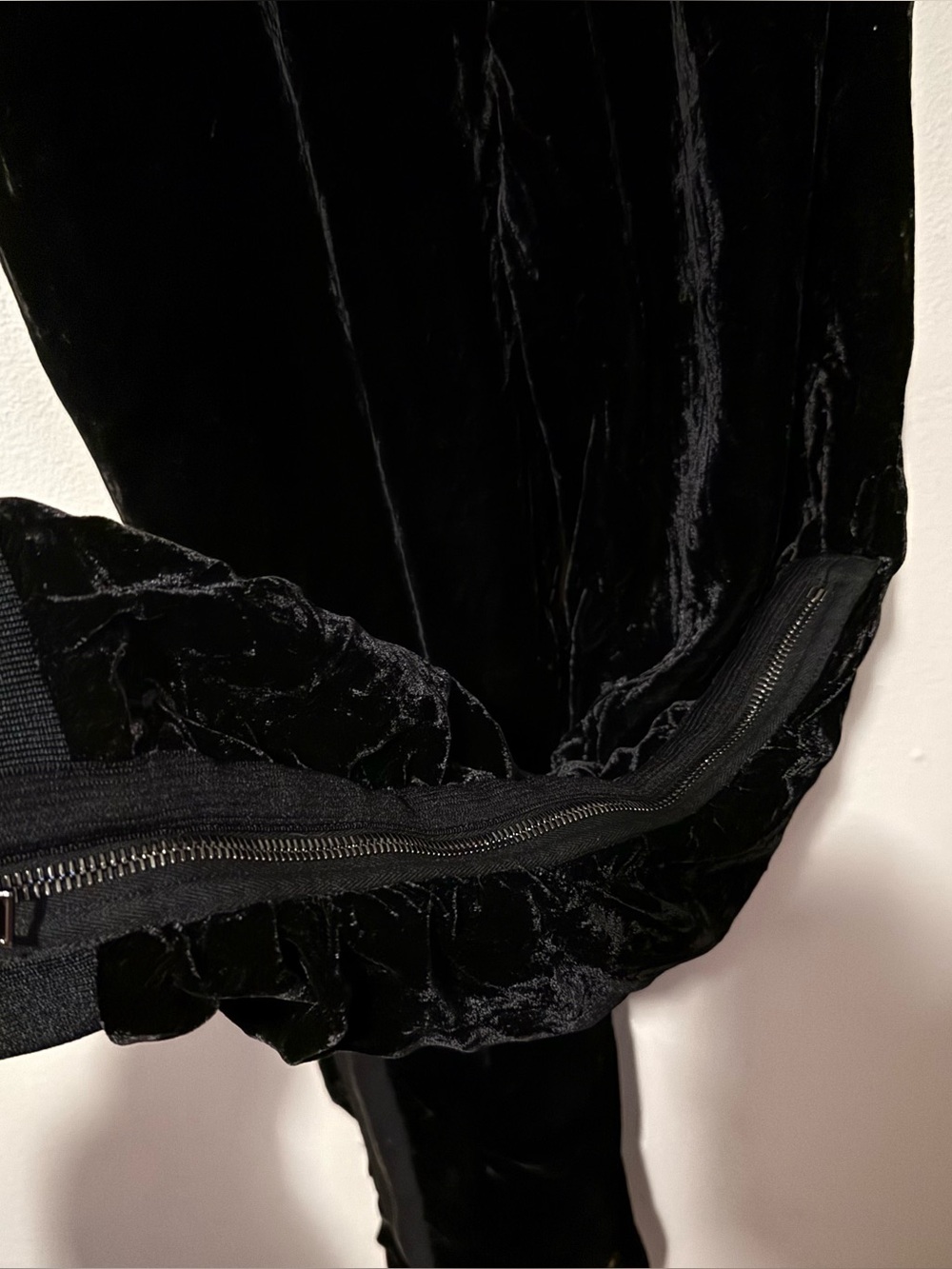 Tom Ford Black Velvet Track Joggers with Zip Accents - Picture 4 of 5